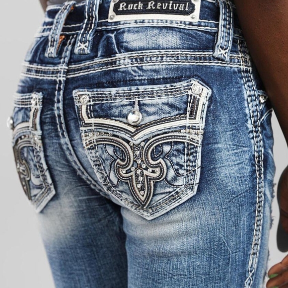 🤘NeW🎸 ROCK PEACOAT FACTORY DESTRUCTED EMBROIDERED SKINNY STRETCH JEANS 28 - Picture 2 of 15